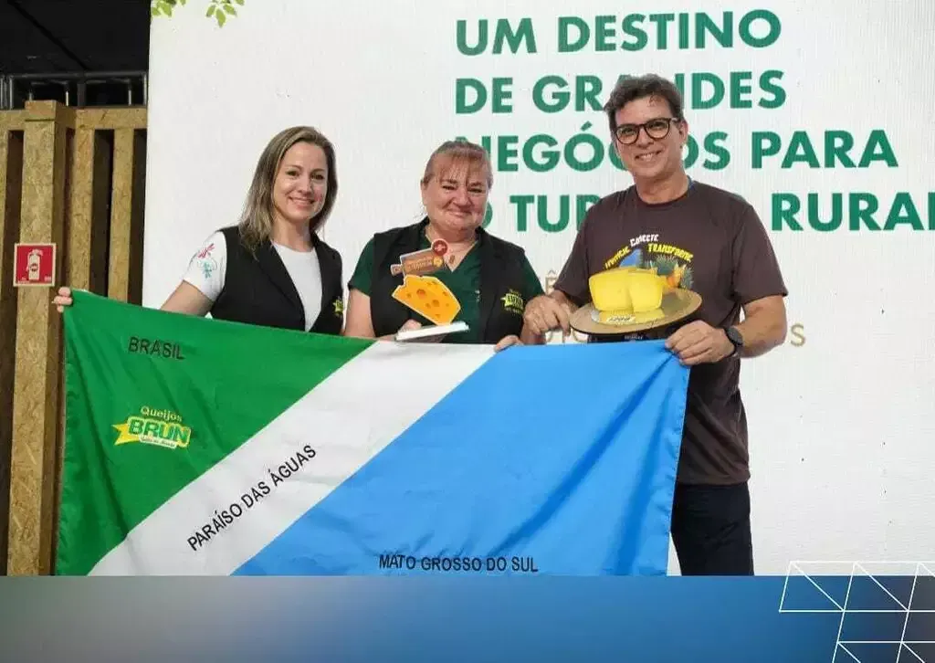 Imagem de compartilhamento para o artigo Queijaria de Paraíso das Águas conquista troféu Super Ouro no 1º Concurso de Queijos Artesanais de MS da MS Todo dia